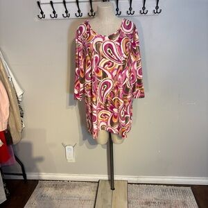 Sunday Multicolor Tunic Top nwt Size 3X